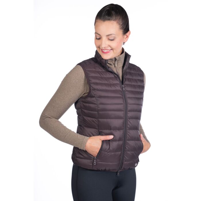 HKM Quilted Vest Lena Brown