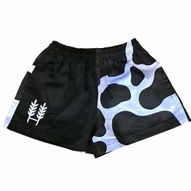 Kids Black Holstein Harlequin Shorts.