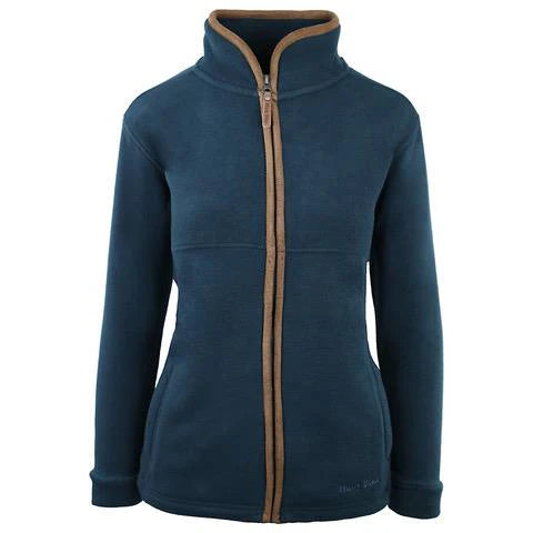 Woman's Full Sleeve Fleece Jacket in Navy