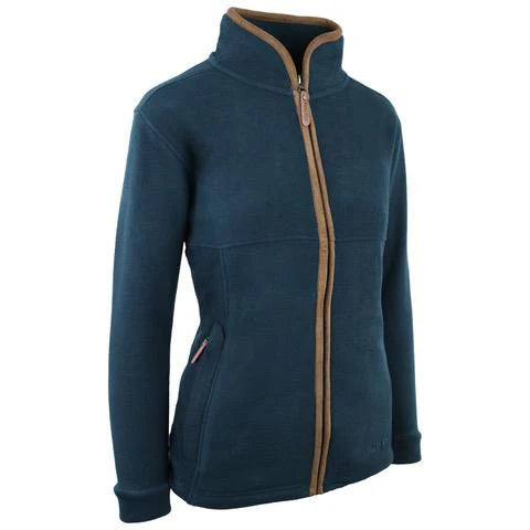 Woman's Full Sleeve Fleece Jacket in Navy