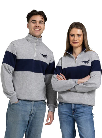 Cotswold Fox Burford Quarter Zip in Grey
