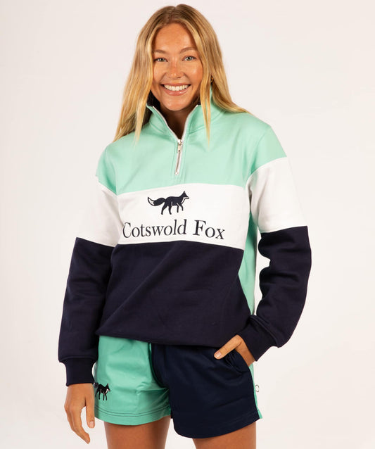 Cotswold Fox Cirencester Quarter Zip in Mint