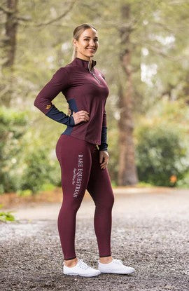 Bare Equestrian Leggings in Burgundy - Full Seat