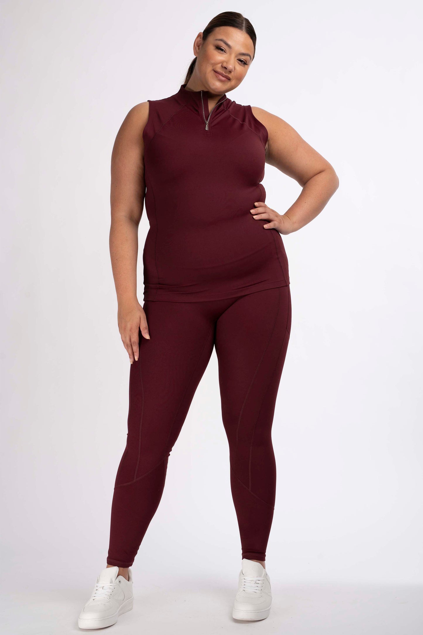 Mochara Technical leggings in Burgundy