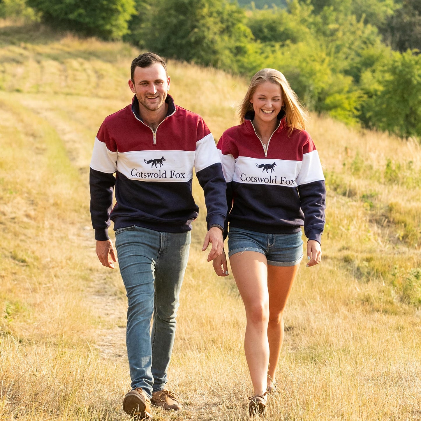 Cotswold Fox Cirencester Quarter Zip in Burgundy