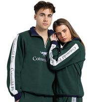 Cotswold Fox Cheltenham Unisex Quarter Zip in Green