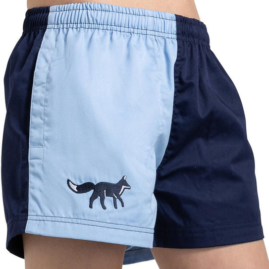 Cotswold Fox - Unisex Harlequin Shorts | Cornflower & Navy