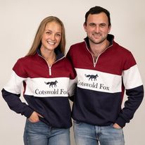 Cotswold Fox Cirencester Quarter Zip in Burgundy