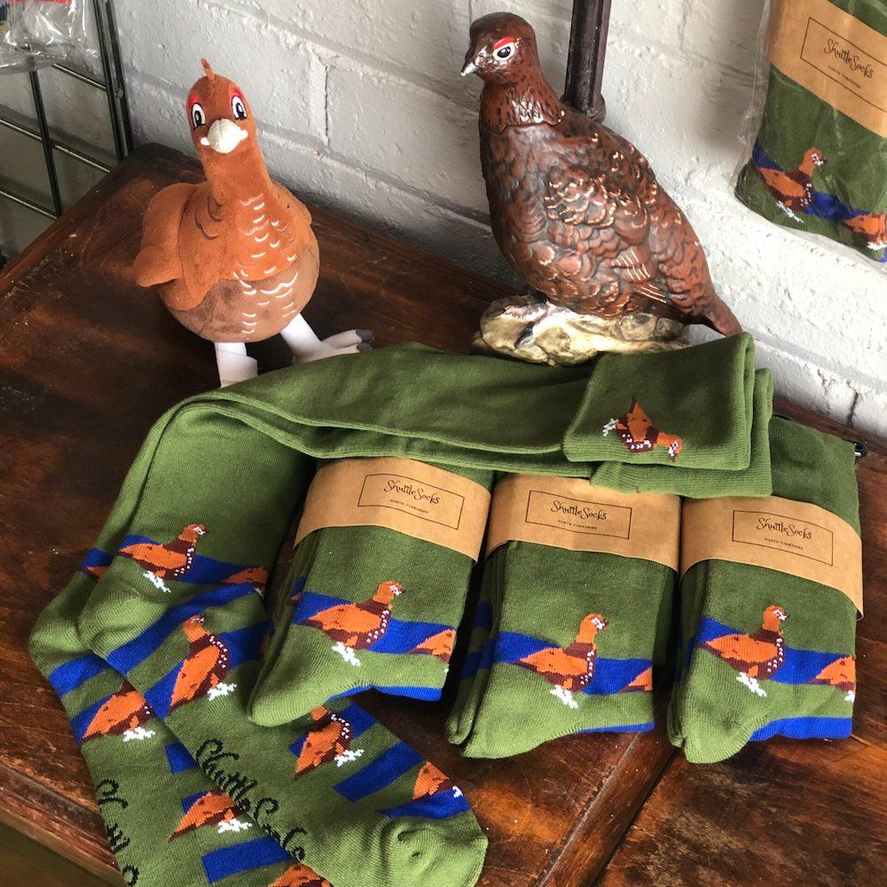 Shuttle Socks Green & Blue Grouse Walking/Shooting Adult 8-12