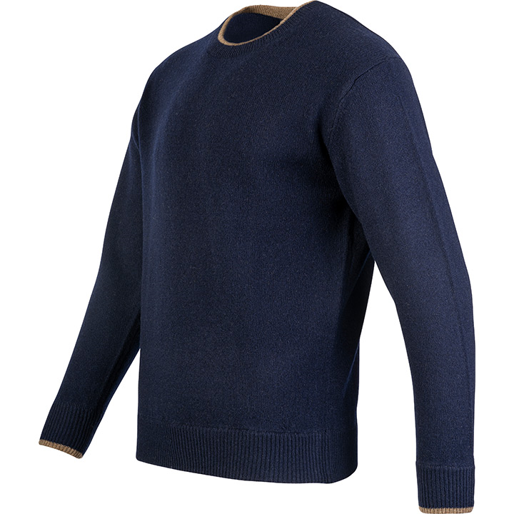 Jack Pyke Ashcombe 100% Lambswool Crewknit in Navy