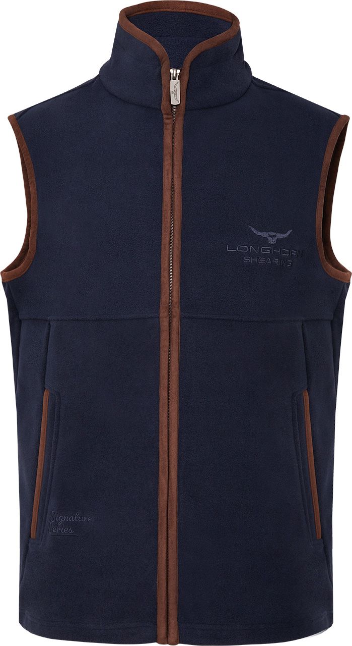 Longhorn Shearing Unisex Gilet in Oxford Navy Blue