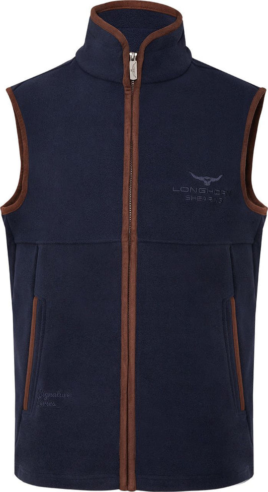 Longhorn Shearing Unisex Gilet in Oxford Navy Blue