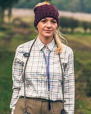 Jack Pyke Ladies Country Shirt in Navy Check