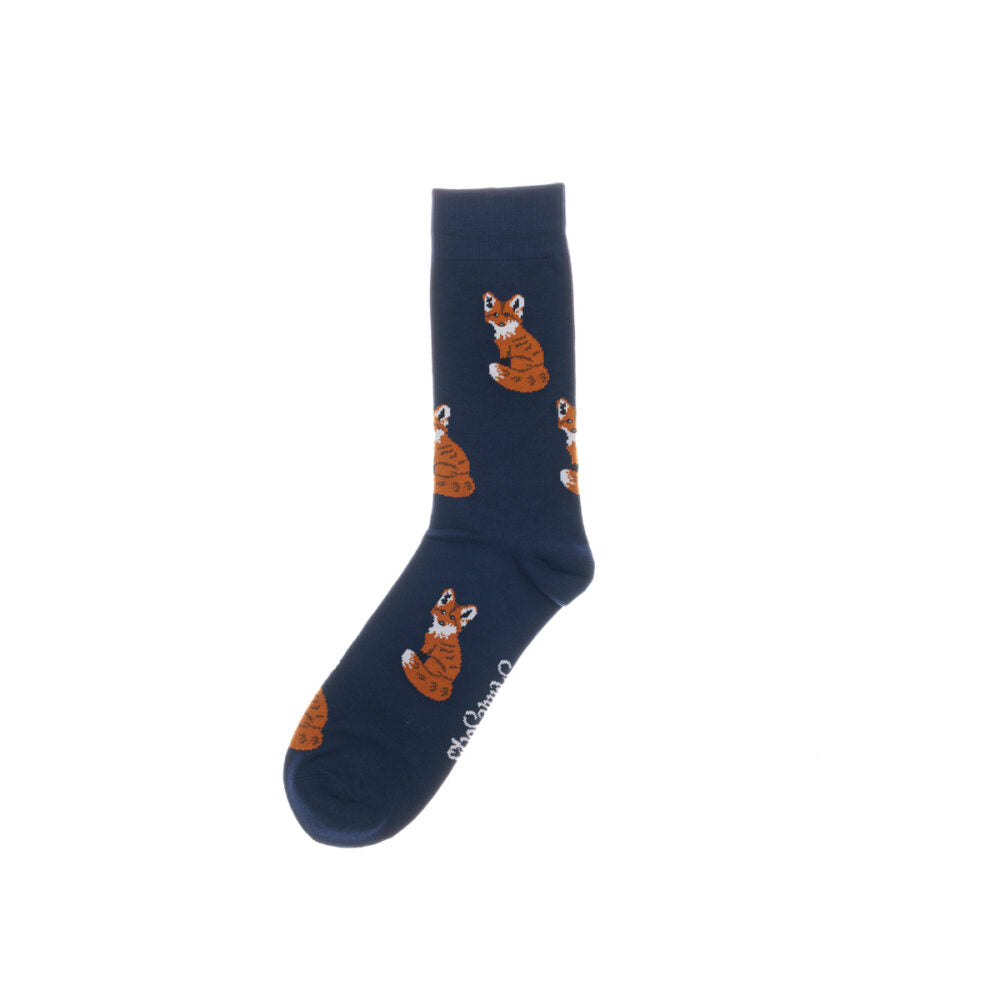 Shuttle Socks Navy Fox Crew Socks Adult 8-12