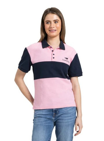 Cotswold Fox Polo Shirt in Pink.