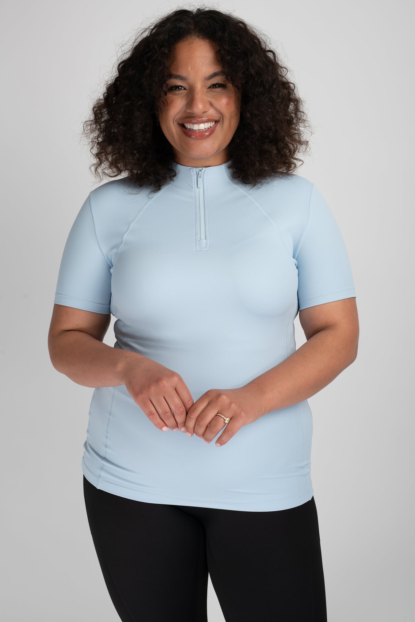 Mochara Short Sleeve Base Layer in Baby Blue