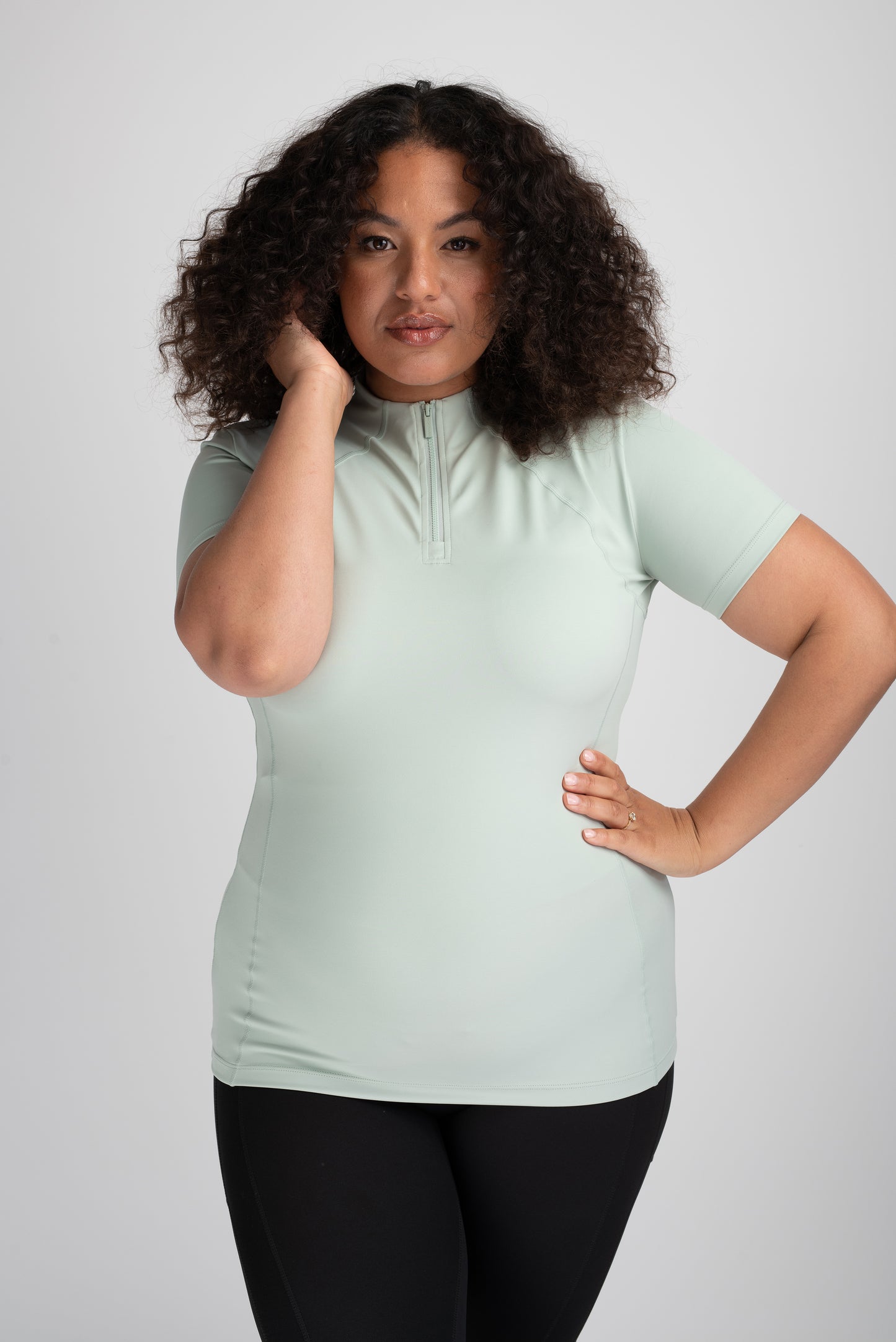 Mochara Short Sleeve Base layer in Sage