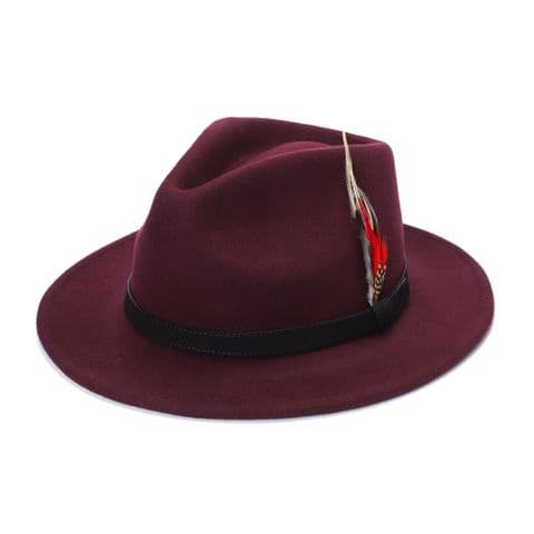 Feather Fedora Hat