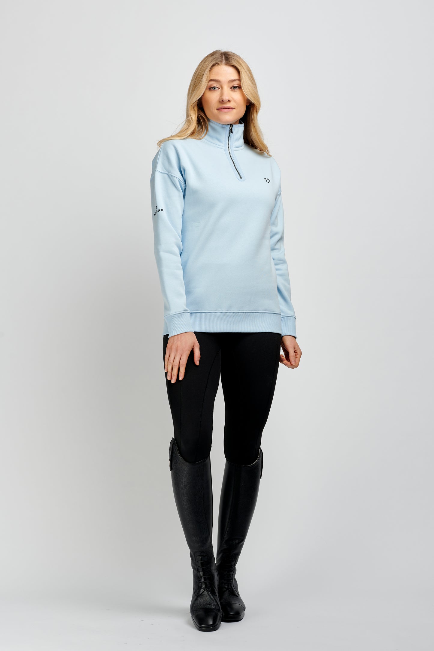 Mochara Half Zip in Baby Blue