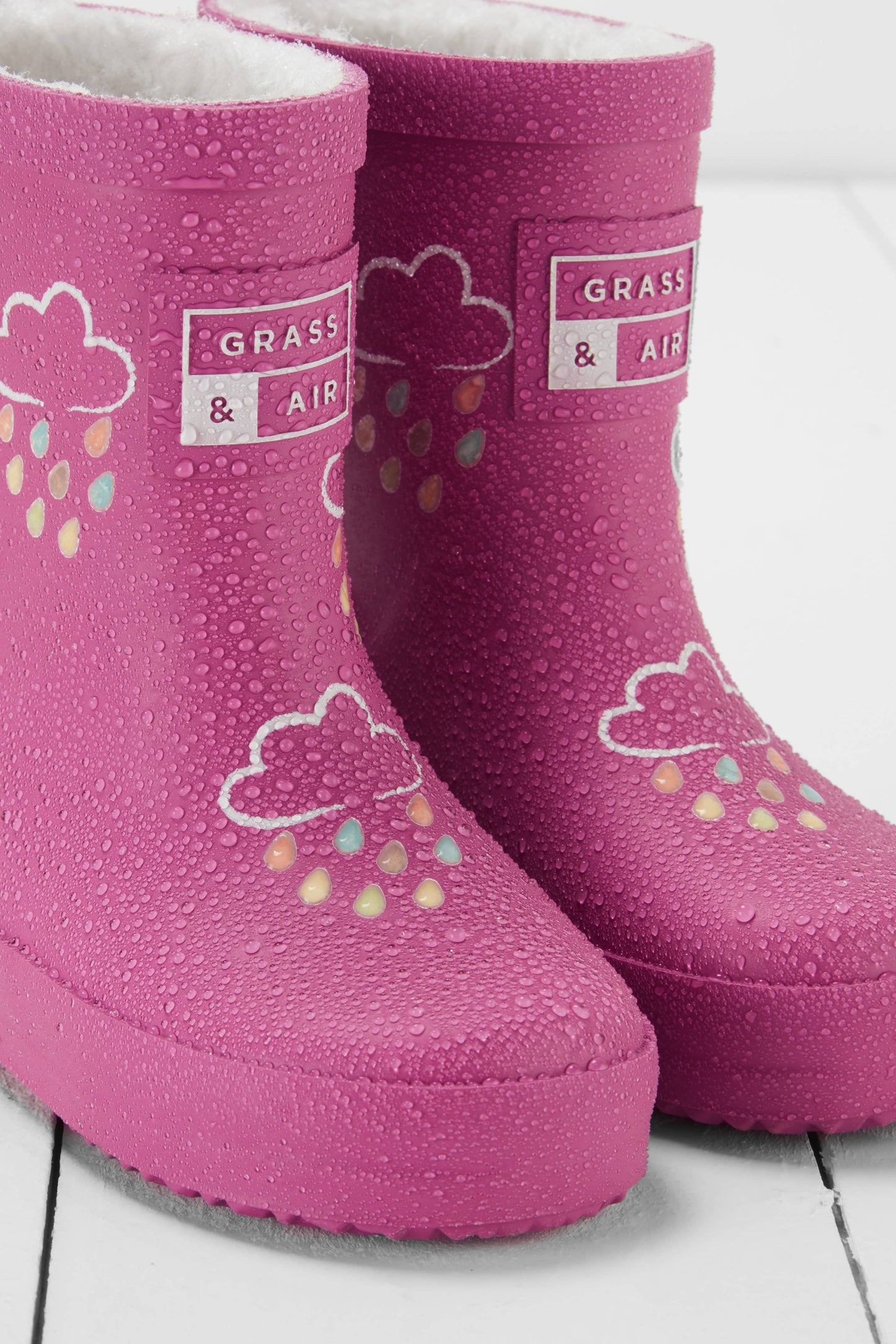 Orchid Pink Colour-Changing Kids Wellies: 4 infant