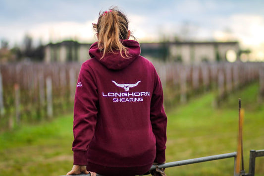 Longhorn Shearing Signature Hoodie in Burgundy